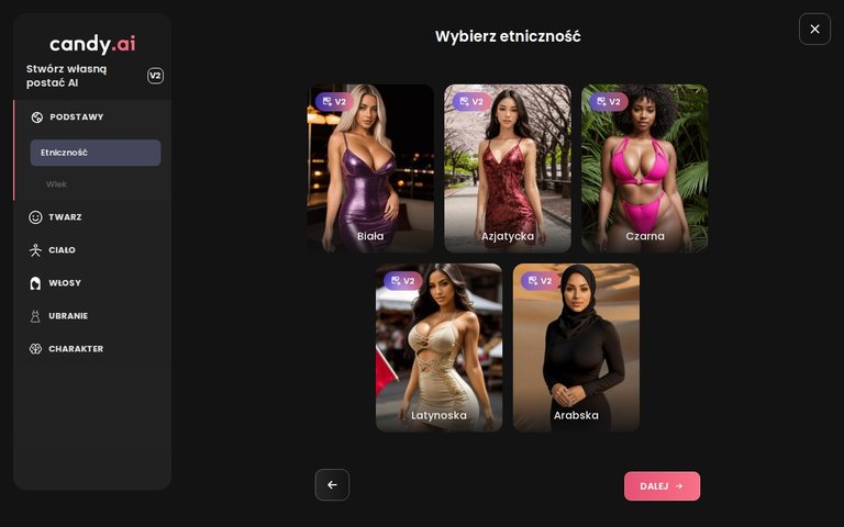 Kreator Candy AI, pochodzenie etniczne