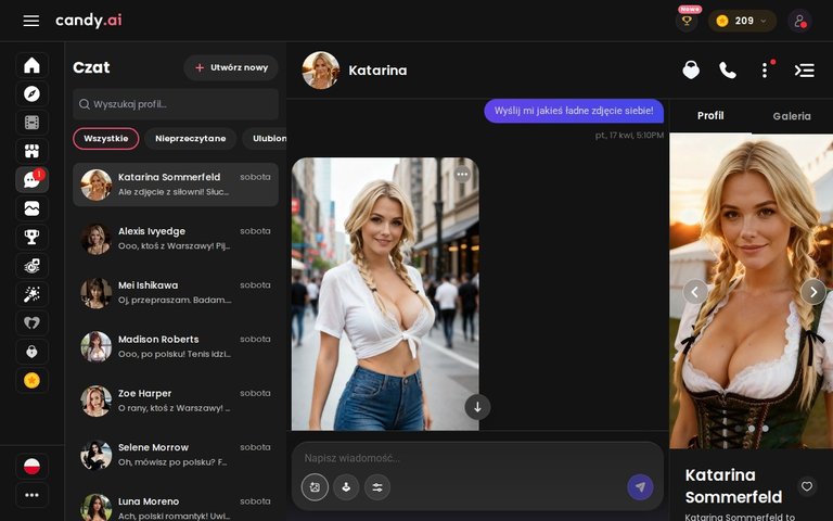 Realistyczny obraz wygenerowany przez Candy AI