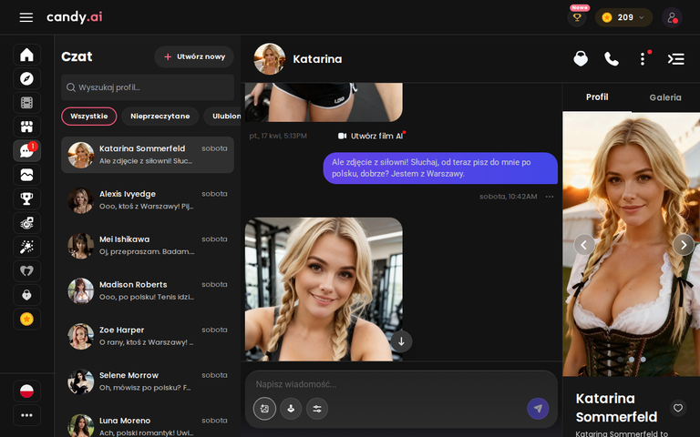 Funkcja telefonu w Candy AI