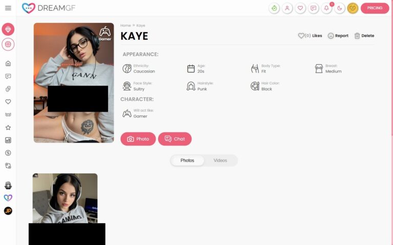 Profil Kaye na DreamGF osobowość gamerki