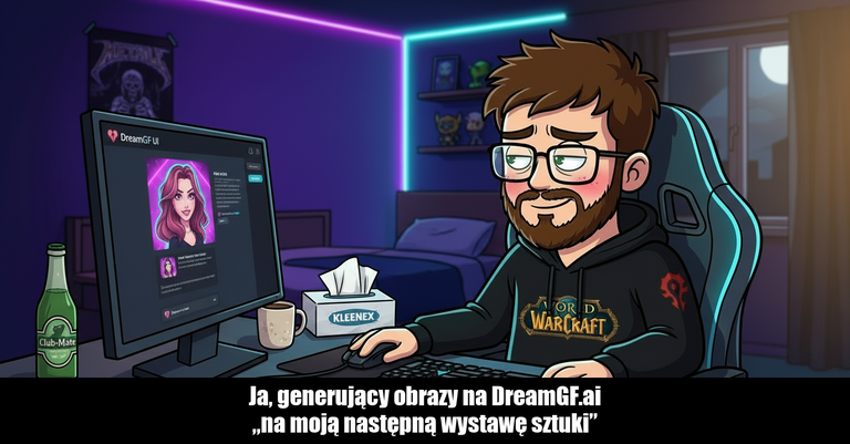Kuba generuje obrazy AI na DreamGF do swojej następnej galerii sztuki