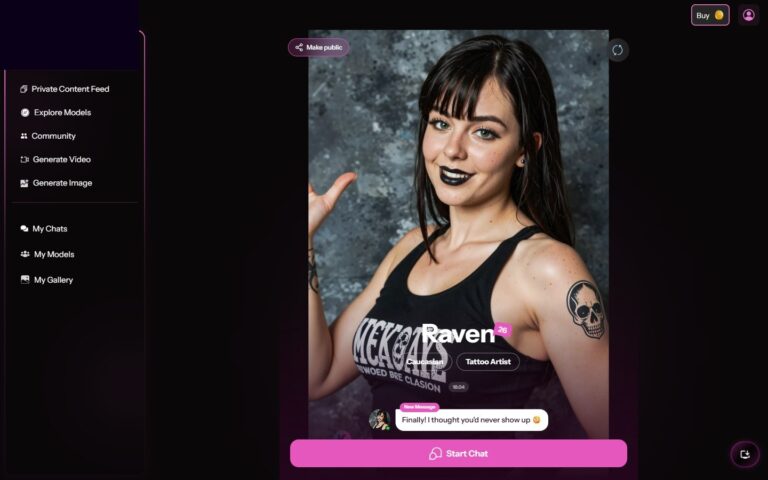Profil Raven na Kupid AI